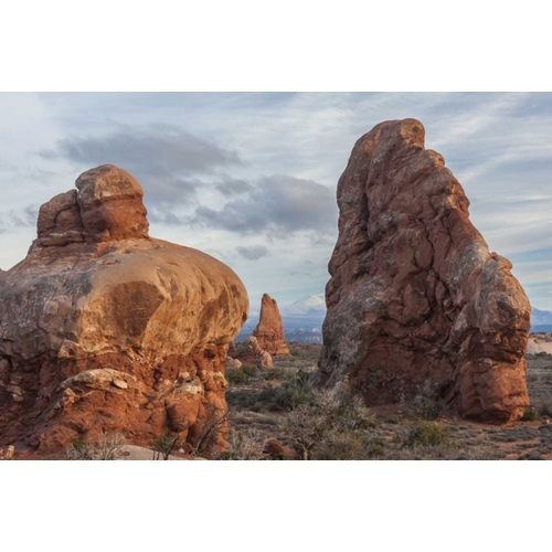 Utah, Arches NP Scenic of sandstone boulders